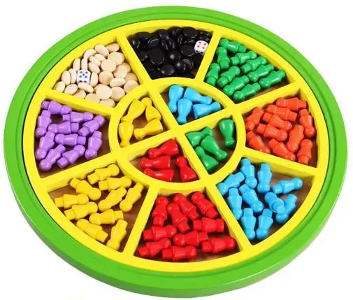 Wooden toys five-in-one checkers flying chess backgammon parent-child board games children's educational toys