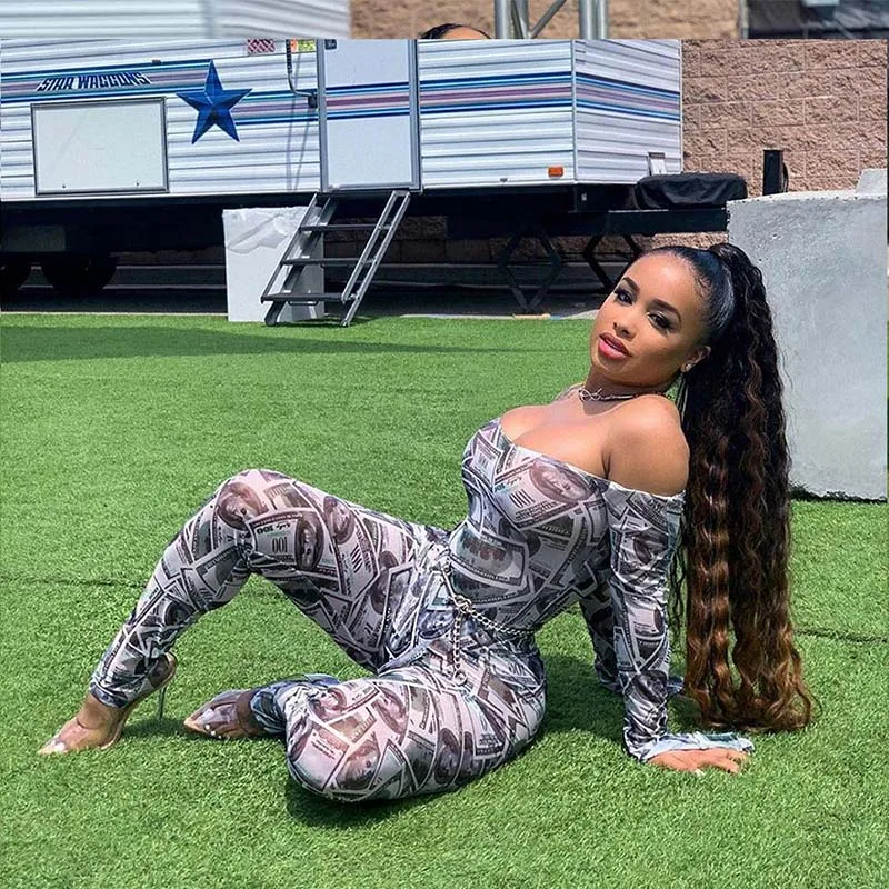 Echoine Slash-neck Jumpsuit Long Sleeve Bodysuit Off Shoulder Slinky Bodycon Rompers Womens Jumpsuit Overalls Echoine Slash-neck Jumpsuit Long Sleeve Bodysuit Off Shoulder Slinky Bodycon Rompers Womens Jumpsuit Overalls