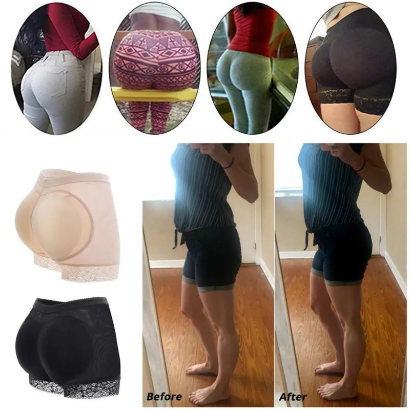 Women Shapers Padded Butt Lifter Panty Butt Hip Enhancer Fake Hip Shapewear Underwear Briefs Push Up Panties Plus Size S-3XL