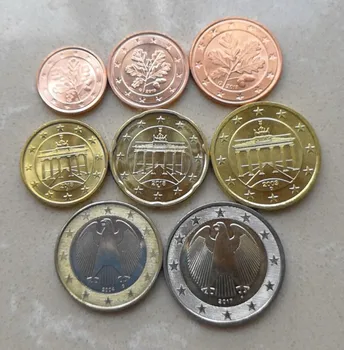 

Germany Set 8pcs 1 2 5 10 20 50 Cents 1 2 Eu Coins Europe Original Unc Coin New