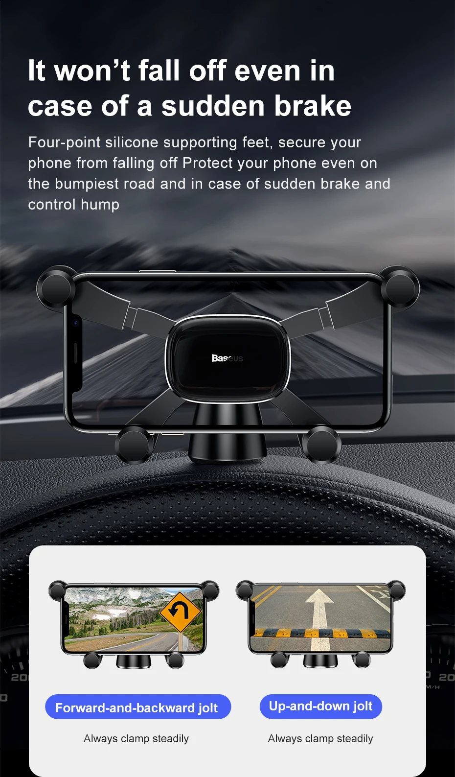Автомобильный держатель для телефона с Baseus гравитацией для iPhone X 11 XR samsung Xiaomi, смартфона, приборной панели, gps, подставка, поддержка мобильного телефона, автокрепление