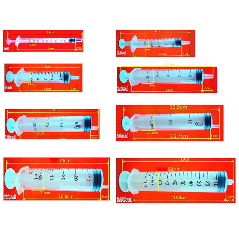 Refilled Industrial Screw Type Hand Push Glue Industrial Dispensing Syringe 1ml, 5ml, 10ml, 20ml, 2.5ml, 30ml, 50ml, 100ml