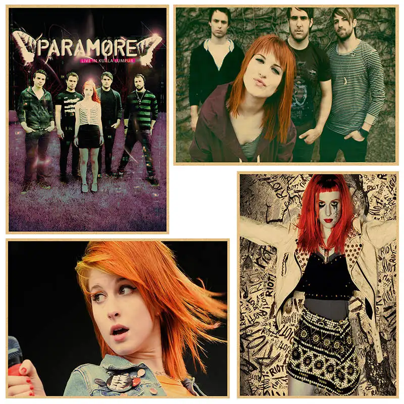 Горячая Paramore Rock band крафт-бумага Плакаты музыка команда звезда классический