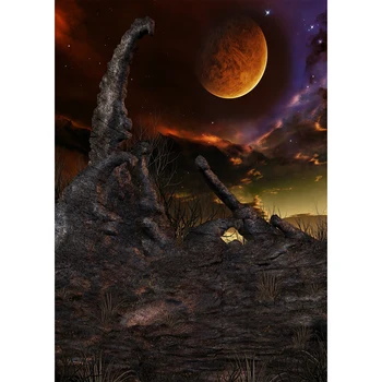 

Night Moon Old Tree Newborn Children Photo Background Backdrop for Kids Birthday Party Backdrop Background Photography