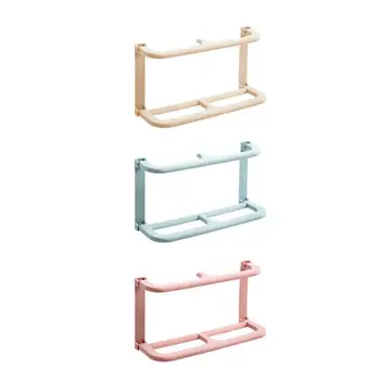 

Foldable Shoes Rack Double-Layer Slippers Rack Shoes Storage Holder Rack Organizer Mount Wall Slippers Hanging Shelf Domest C1A4
