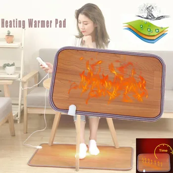 

3 Pattern Leather Heating Foot Mat Warmer Electric Heating Pads Feet Leg Warmer Carpet Thermostat Warming Tools Home Office 60W