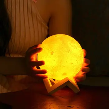

3D USB Chargeable Large Capacity Artistic Lunar Moon Lamp Humidifier Home Night Light Gift