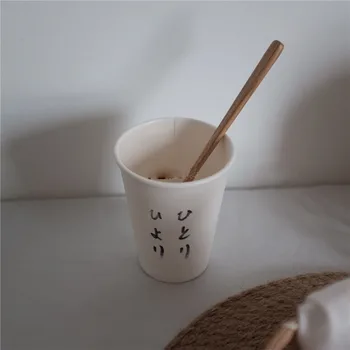 

Solid Wood Spoon with Long Handle Honey Ice Coffee Milk Tea Spoon Home Kitchen Tableware Milk Powder Stirring Spoon ZL766