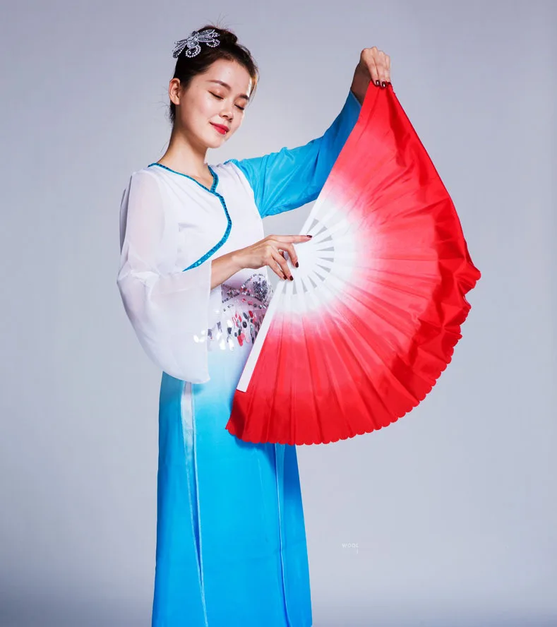 Bo ning пластиковые облака Цвет Градиент Цвет танец вентилятор песня рассада танцы песня вентилятор парные вентиляторы правая рука