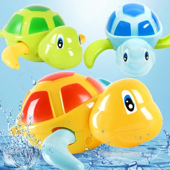 

3PCS Cute Cartoon Animal Tortoise Classic Baby Water Toy Infant Swim Turtle Wound-up Chain Clockwork Kids Beach Bath Toys