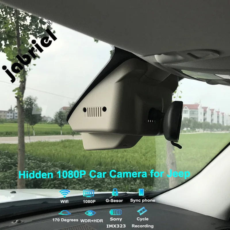 Видеорегистратор Jabriel с Wi-Fi и 1080P для jeep Renegade Compass Wrangler jk tj Grand Cherokee wj wk zj Patriot |