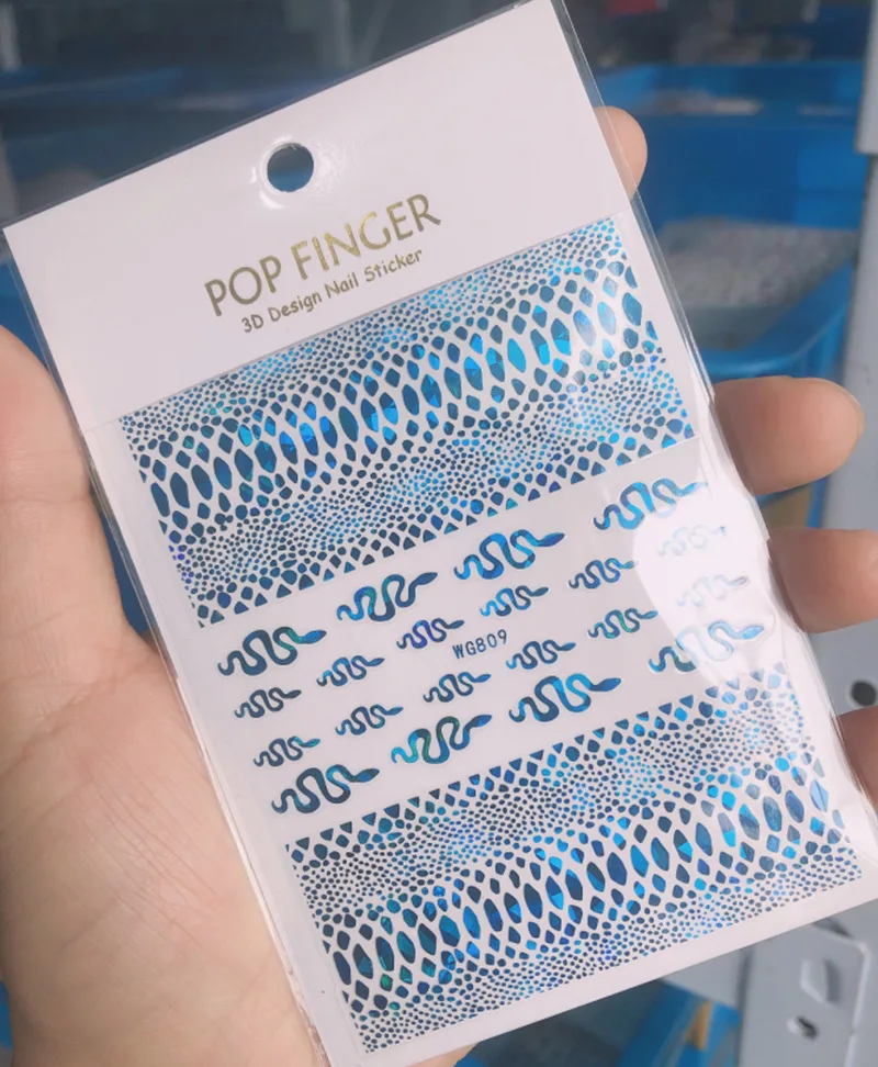 1PCS Multi-Color Laser Reflective Alphabet Nail Art Sticker Kit