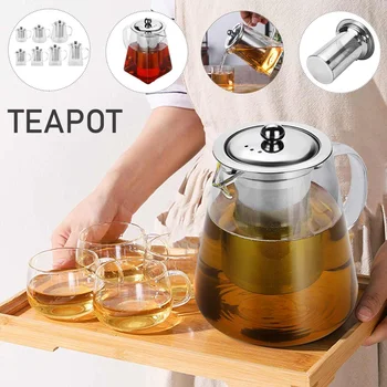 

350-950ML Heat Resistant Glass Teapot High Borosilicate Clear Glass Milk Oolong Flower Tea Pot With Tea Infuser Filter