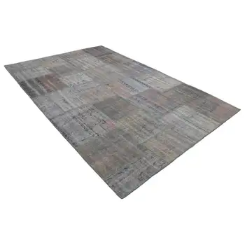 

198x302 Cm Grey Handmade Patchwork Rug-6x10 Ft