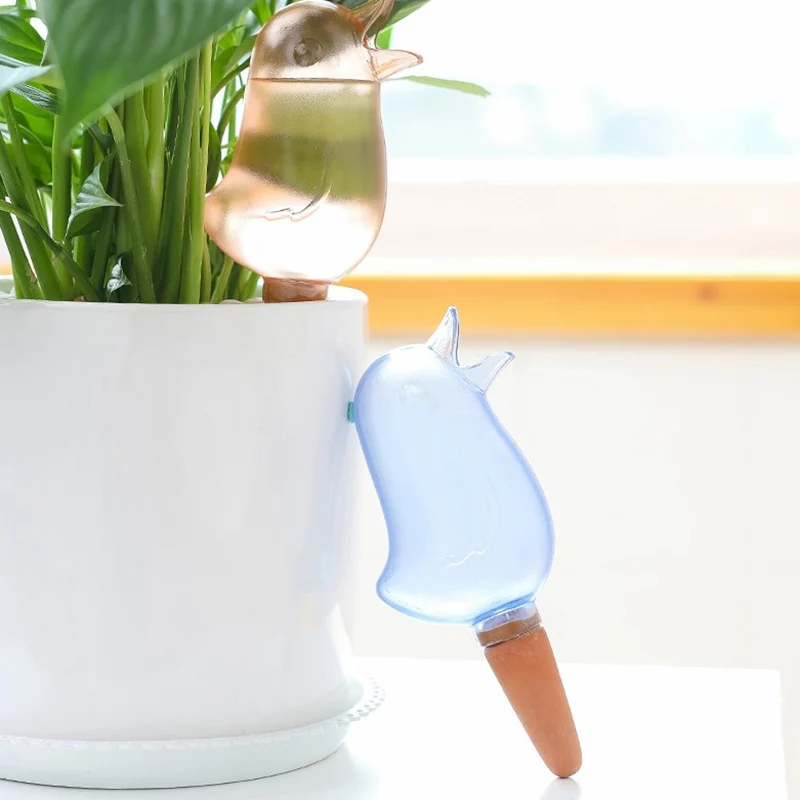 Plant Waterer 1/2PCS Garden Automatic Watering Tool Cute Birds Indoor Drip Irrigation for Plants Flower Indoor Household