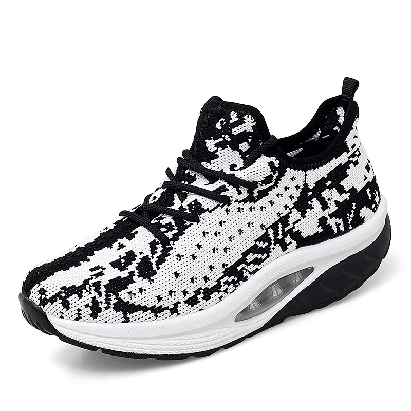 

Height Increasing Platform Shoes Woman Damping Women Casual Sneakers Lace Up Ladies Shoes Soft Loafers Female Footwear Size 8.5