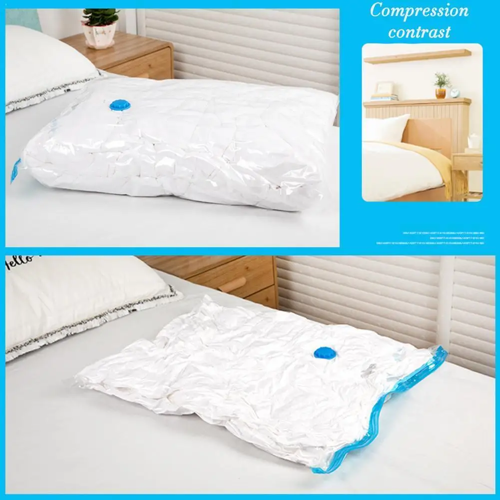 

Vacuum Bags For Clothes Luggage Organizer Folding Space-saving Storage Organizer Compressed Transparent Wardrobe Bag G5C2
