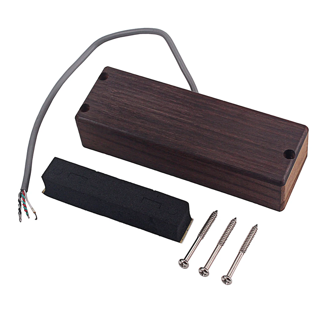 Soap Bar Style Pickup 111x37x25mm with Screws Sponge for 5-strings Jazz Bass Guitar