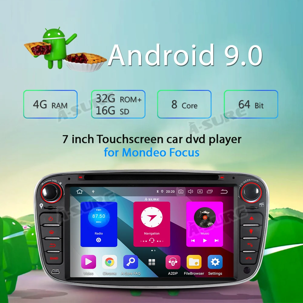 Flash Deal A-Sure 2 Din 8 Core 4GB RAM Android 9.0 Radio GPS DVD Player Navigation For FORD/Focus/S-MAX/Mondeo/C-MAX/Galaxy/Fiesta/Kuga 1 Flash Deal A-Sure 2 Din 8 Core 4GB RAM Android 9.0 Radio GPS DVD Player Navigation For FORD/Focus/S-MAX/Mondeo/C-MAX/Galaxy/Fiesta/Kuga 1