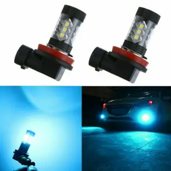 

ICE BLUE H7 LED Headlights +H8 Fog Light For Hyundai Santa Fe 2013-2016
