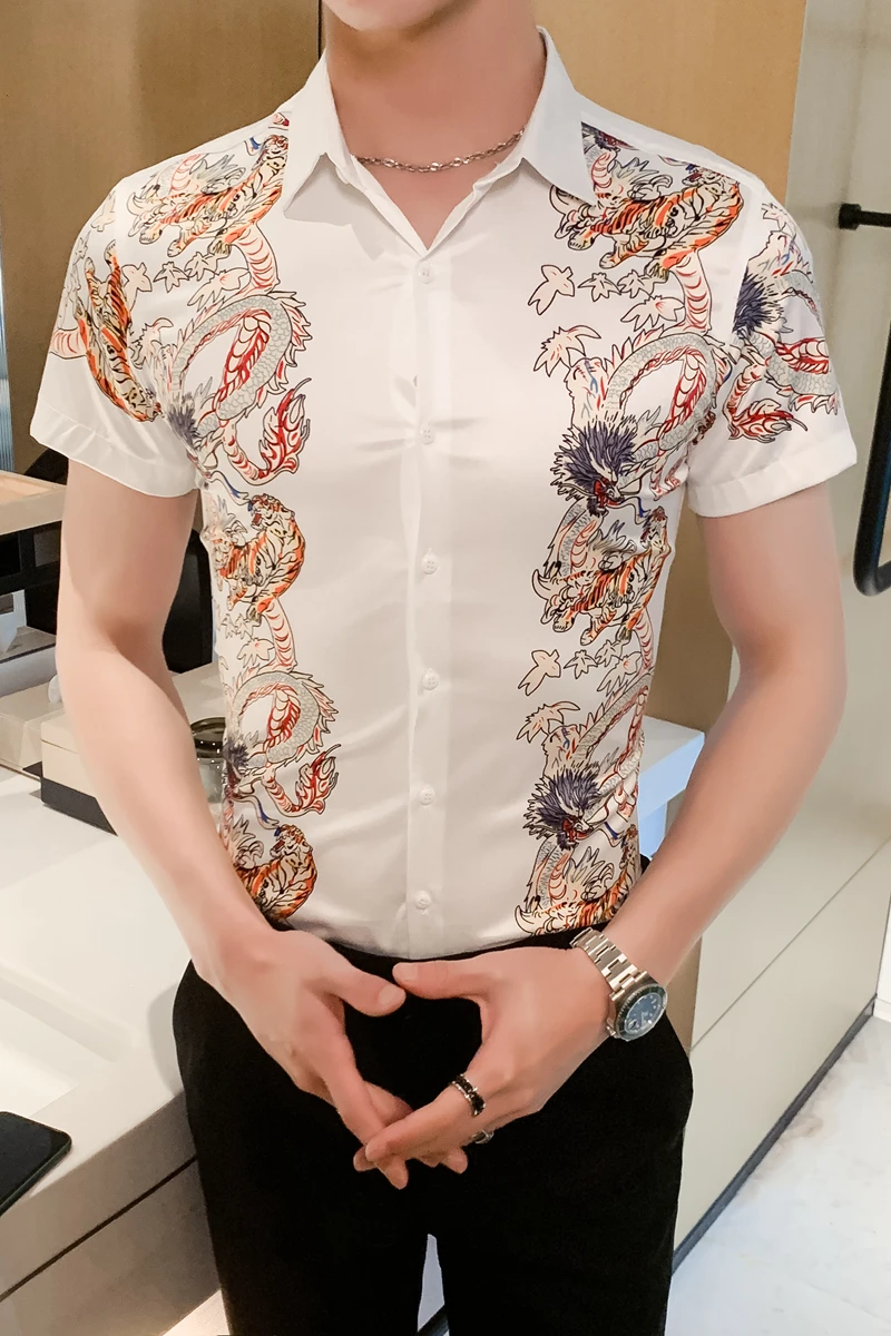 Мужская рубашка размера плюс Camisa Masculina лето 2020 рубашки с коротким рукавом для