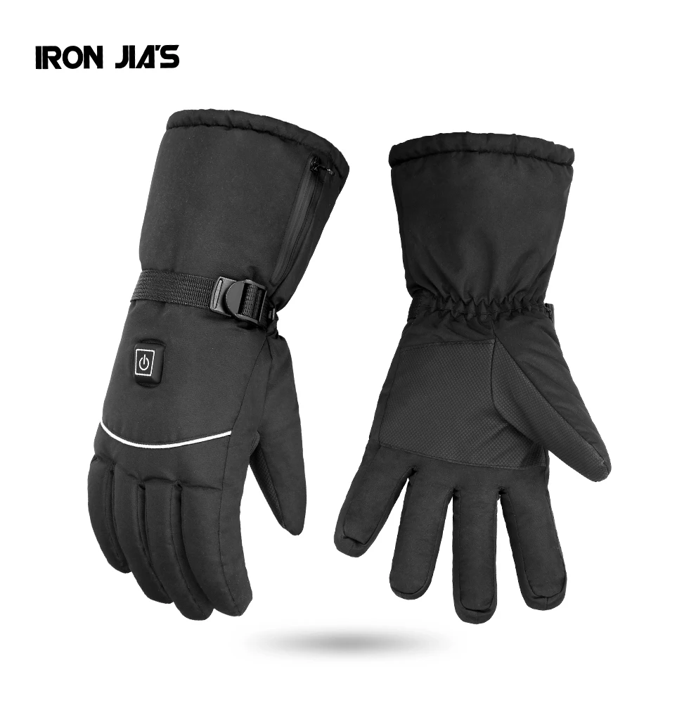 Перчатки для мотоцикла IRON JIA'S, водонепроницаемые, с подогревом, Guantes, Moto, на батарейках, для езды на мотоцикле, для гонок, зимние перчатки