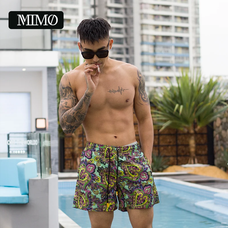 digital printing new arrival mens sexy swimming pants beach wear