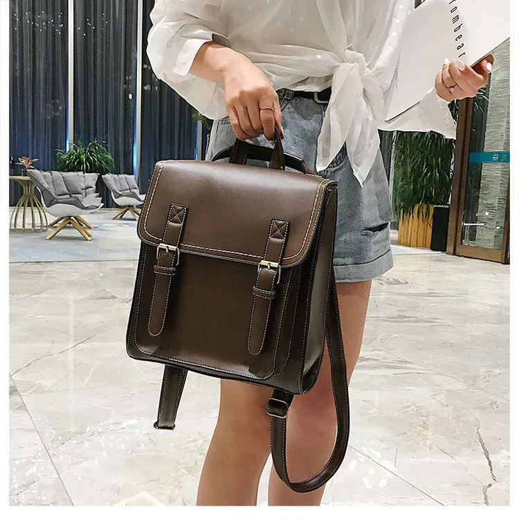 2019 New Luxury Designer Backpacks Women High Quality Yellow Square Backpack Leather Fashion Brand School bag for Teenager Girls (12)