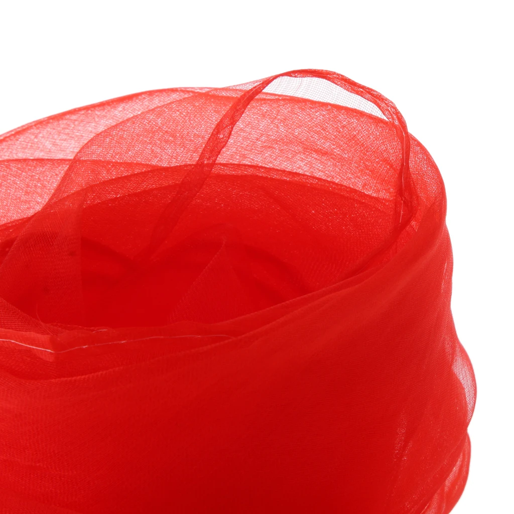 Red Dance Tulle Face Veil Kids Dancing Veil Kerchief Bag Key Veil Decor