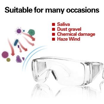 

Safety PC Lens Goggles Glasses Anti-shock Anti-splash Anti-UV Windproof Riding Protective Glasses Goggles Working Eyewear
