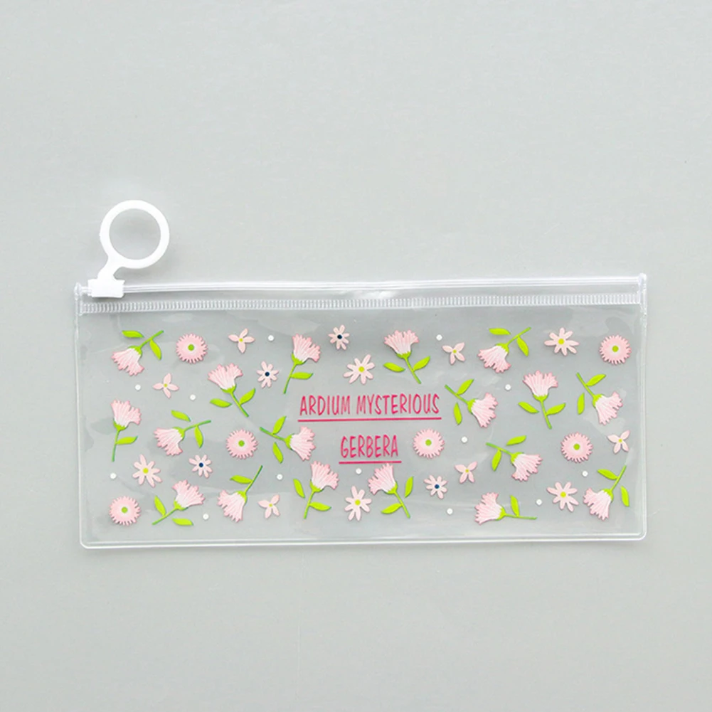 ПВХ случайный цвет цветок/кролик/лиса дизайн большой емкости прозрачный пенал