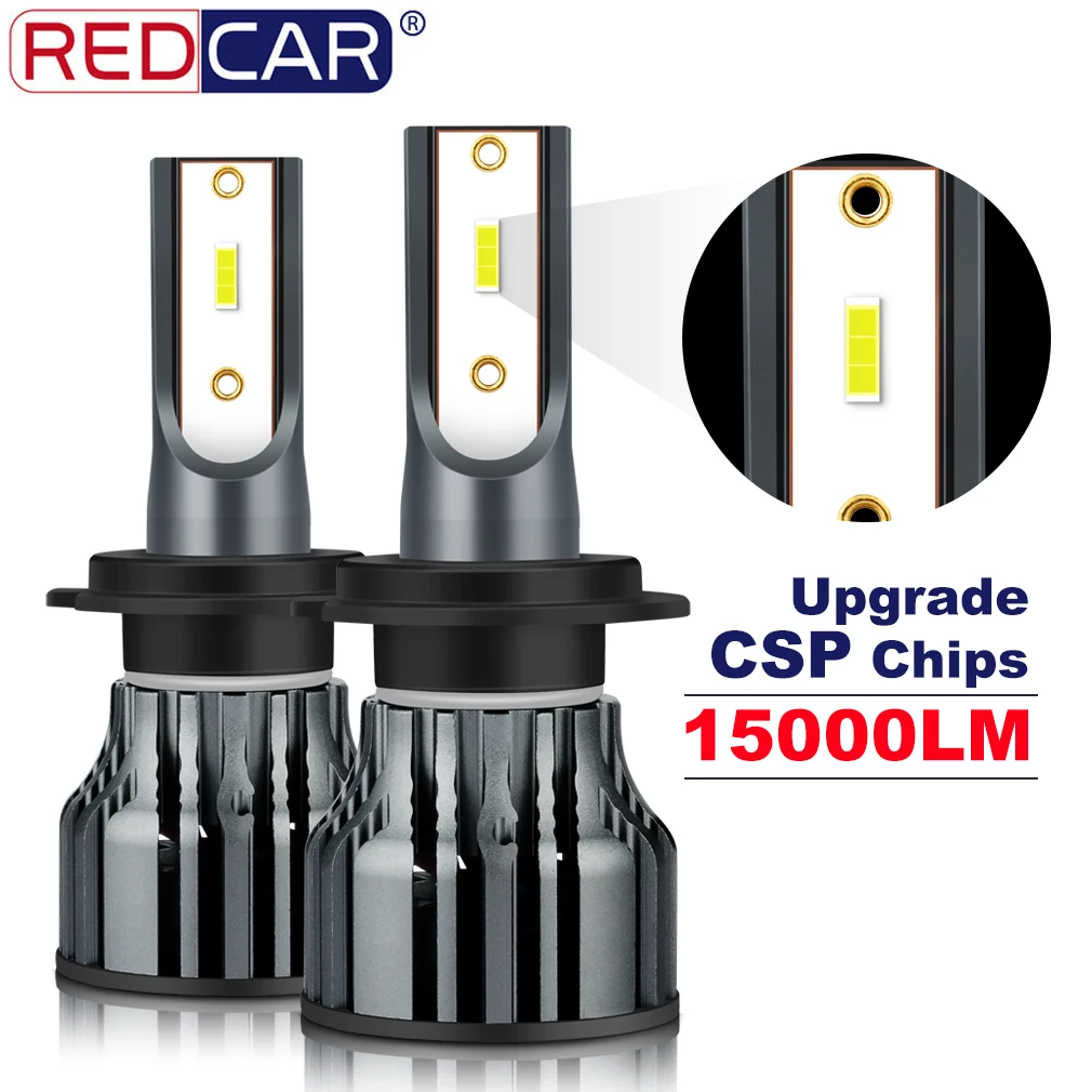 2pcs Mini Car Headlight H1 H3 H4 H7 LED Bulb H11 HB3 9005 HB4 9006 9012 Hir2 Led Headlights Canbus 15000LM Turbo Fog Lamps Auto |
