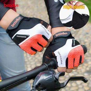 

Stretch Lycra High elastic silicone gel Thicken Half finger Non slip Gloves Cycling Bike MTB Men Women Bicycle Sport Breathable