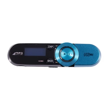 

LCD Screen USB 16GB Flash support FM radio TF MP3 Music Player - blue