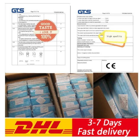 

DHL Anti-Pollution 3 Laye Mask dust protection Masks Disposable Face Masks Elastic Ear Loop Disposable Dust Filter Safety Mask
