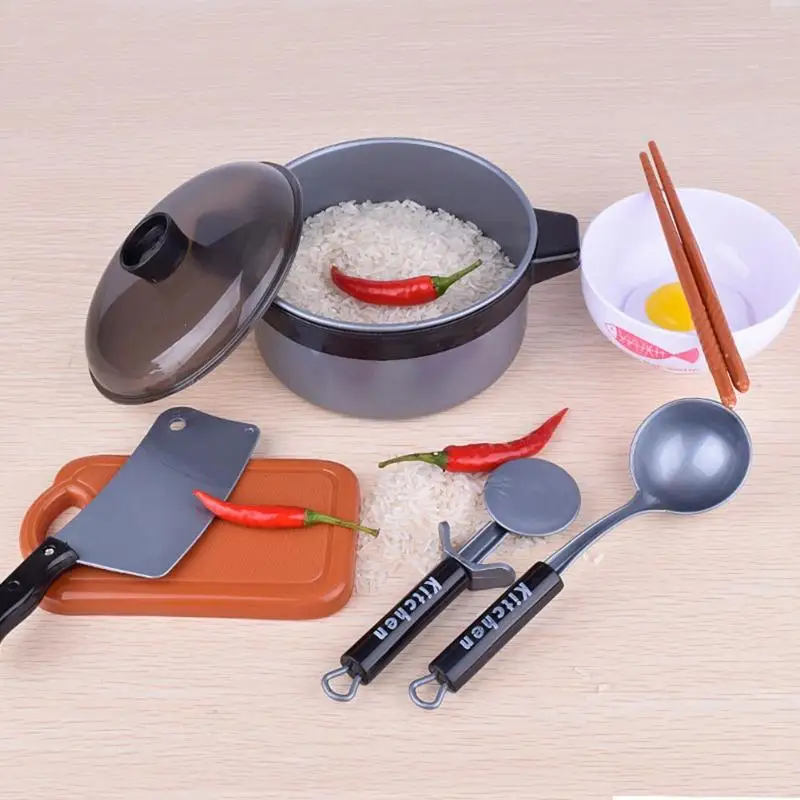 Детская мини кухня кухонная утварь котелок кастрюля дети делать вид, что готовят Креативные кухонные игрушечные инструменты Семья Необходимые интеллектуальные игрушки