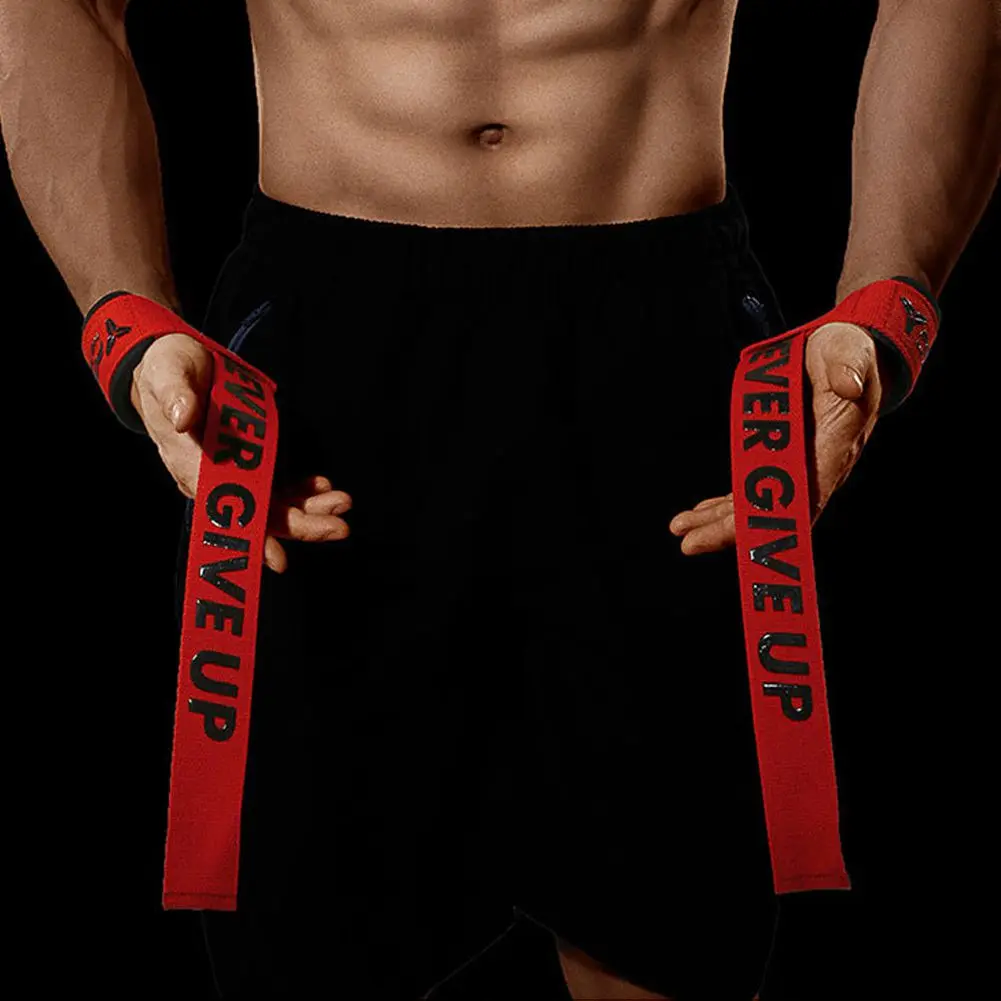2 шт. перчатки для тяжелой атлетики фитнес-зал ремешок для запястья обертывания гантели штанги подтяжки поддерживающая лента тренировочное оборудование для тренировок