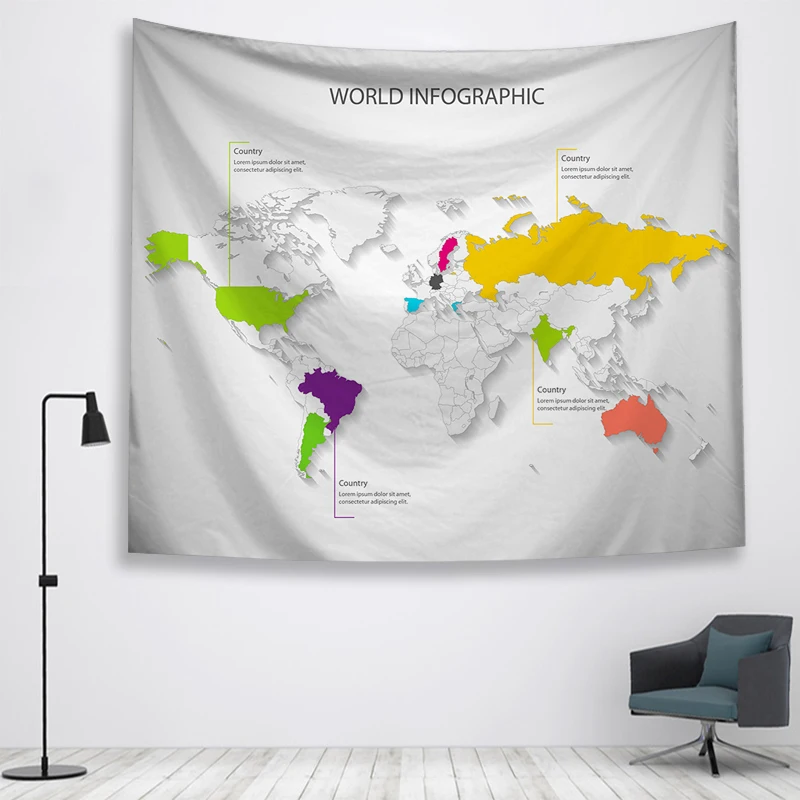 Карта стены Ttapestry висячие украшения богемный пляжный коврик фермерский дом Декор общежития МАНДАЛА ГОБЕЛЕН колдовство хиппи
