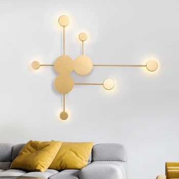 

Nordic Branches Multi arms Wall Lamp gold black Wall Lamp decoration For Bedroom Bedside Living Room led decoration light