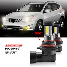 HB4 – phares de voiture blancs 9006 K, 6000 w/lot, ampoules pour voiture 12V, Super lumineuses, feux de croisement et de route, 20000LM, 2 pièces, 110 K