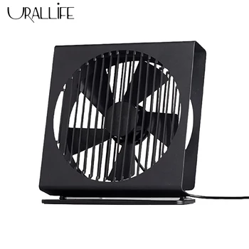 

Urallife Portable Ultra Thin Desktop Fan Mini Metal Mute Fan 5 Blade Dual Mode Home Office Desk Brushless Motor Fan Air Cooler