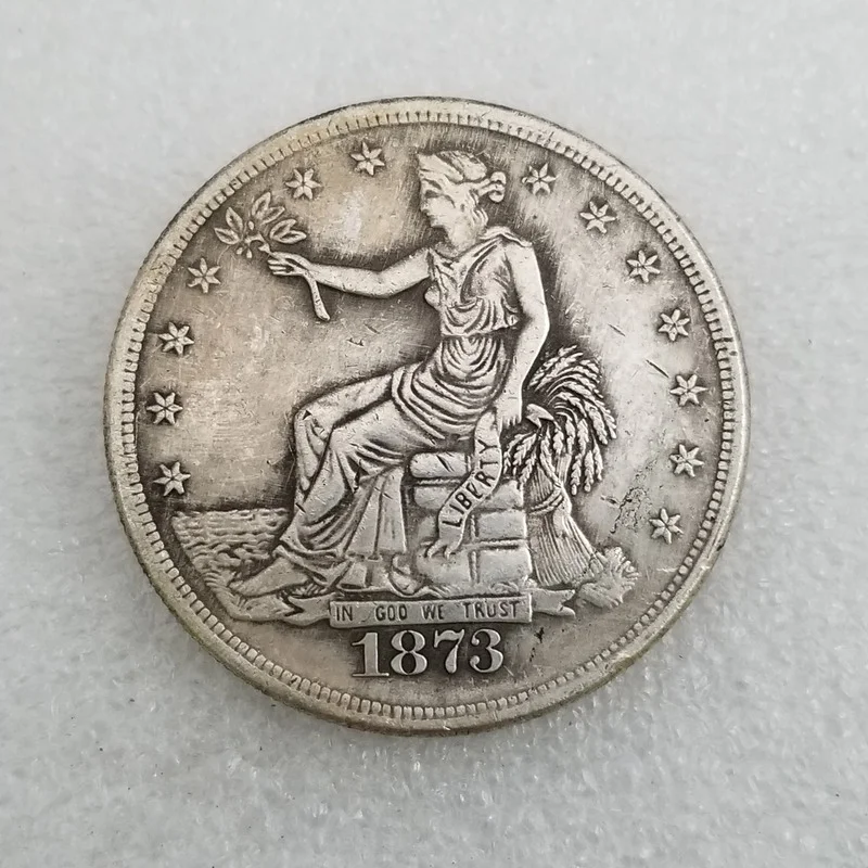 Изделия ручной работы под старину американское Латунное посеребрение в 1873 г. Для