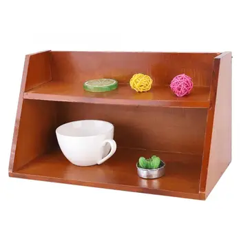 

Solid Wood Box Household Desktop Two Layer Solid Wood Box Retro Storage Box Potted Plant Storage Rack
