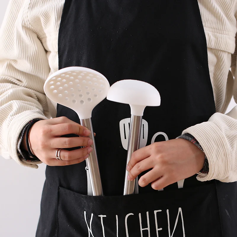 Hot Sale Silica Gel Frying Shovel for Pot 304 Stainless Steel Soup Spoon and Spoon Kitchenware Kitchen Tools Silicone Utensils