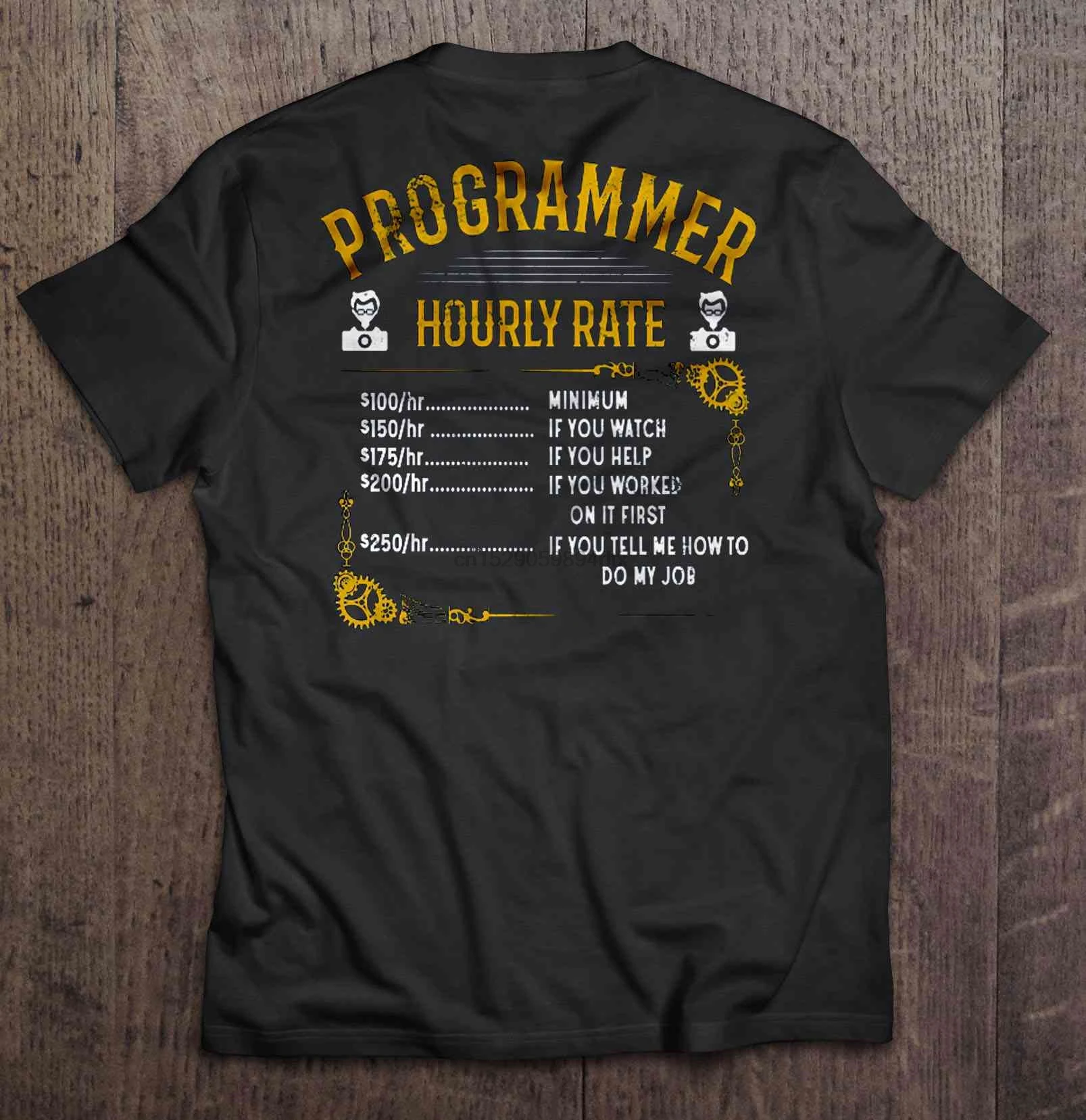 

Men Funny T Shirt Fashion tshirt Programmer Hourly Rate Women t-shirt