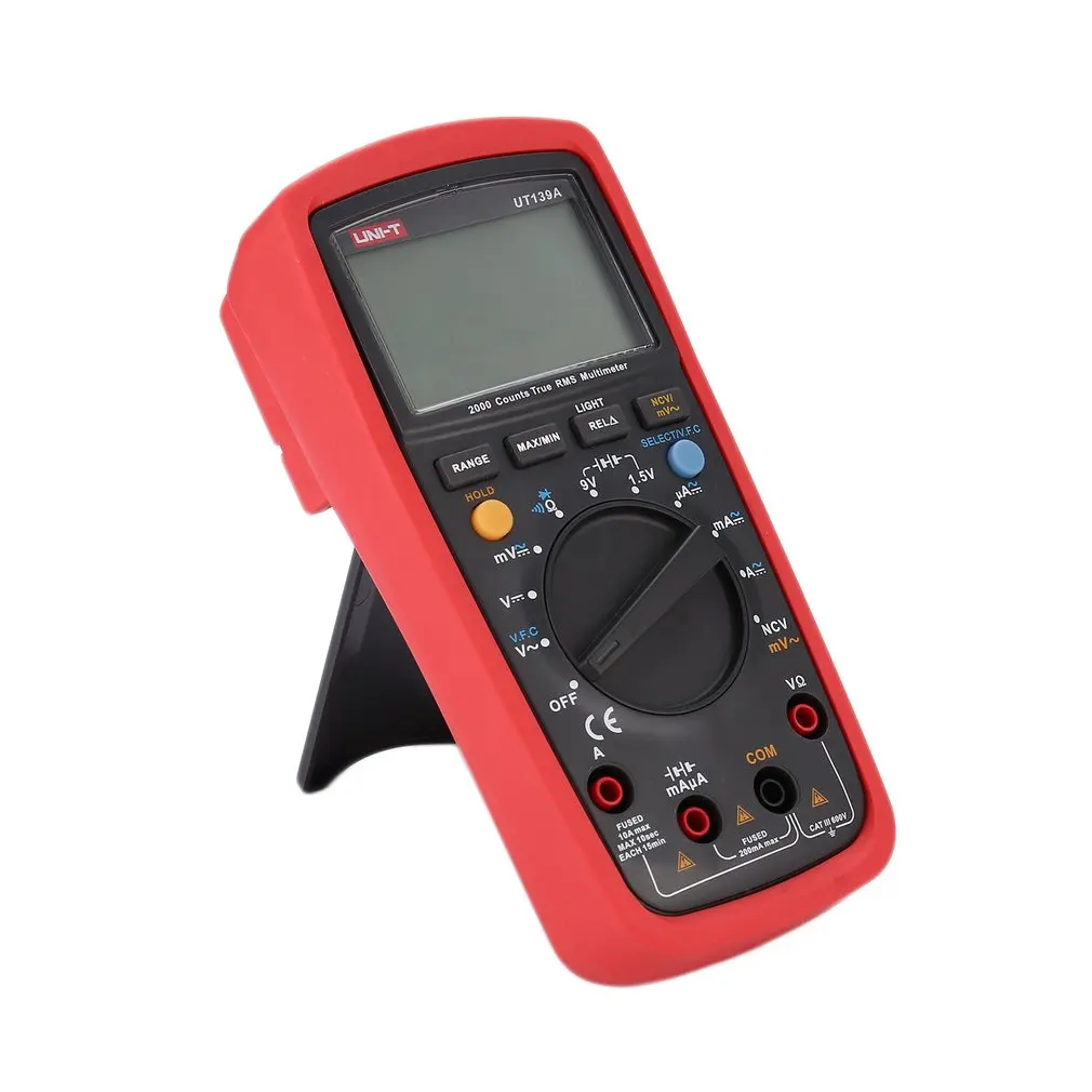 

Digital Multimeter UNIT DC/AC Voltage Current Meter Handheld Ammeter Ohm Diode NCV Tester 1999 Counts Multitester No Contact