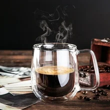 Двухслойная стеклянная кофейная чашка высокого качества кружки DDC-27