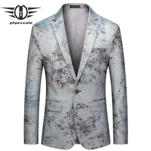 Светло-зеленый блейзер для мужчин, большой размер, M-6XL, мужской повседневный Блейзер, куртка, приталенный Свадебный сценический блейзер для вечеринки, модный дизайн Q805