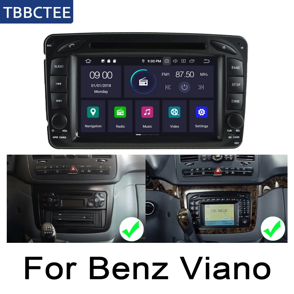 Для Mercedes Benz Viano 2004~ 2007 NTG автомобильный dvd-плеер на основе Android мультимедийная карта gps-навигации автомобильное радио Wi-Fi Bluetooth HD экран