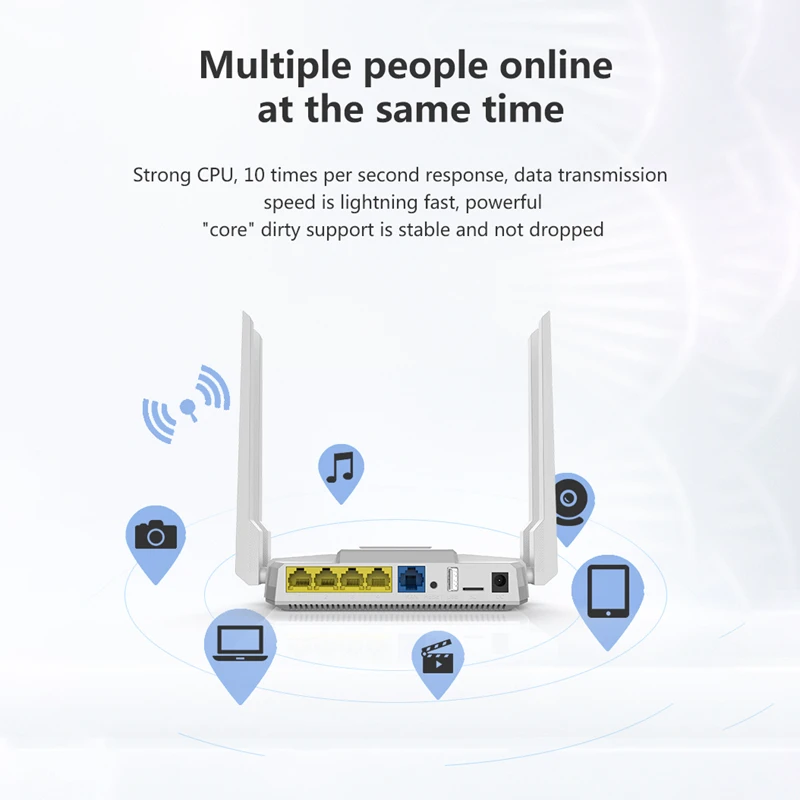 Cioswi WG108 Домашний Беспроводной Wi-Fi Rputer 2,4G и 5G двухдиапазонный 1200 Мбит/с гигабитный маршрутизатор с широким покрытием 16 Мб флэш 128RAM работает плавно